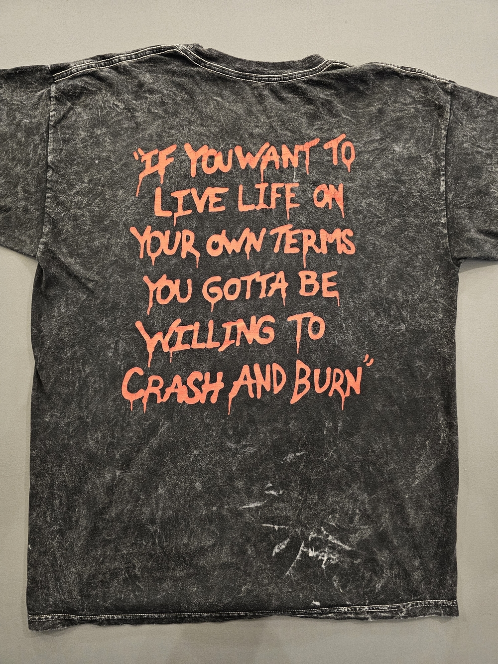 Mötley Crüe Dr. Feelgood Band Tee - Global Washed Black Mineral Wash T-Shirt - Picture 6 of 6